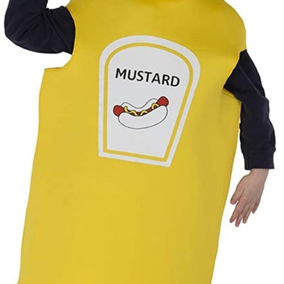 NEW Dress Up America sz M (8-10 YRS) 2 PC Mustard Bottle Costume for Kids - Picture 2 of 4
